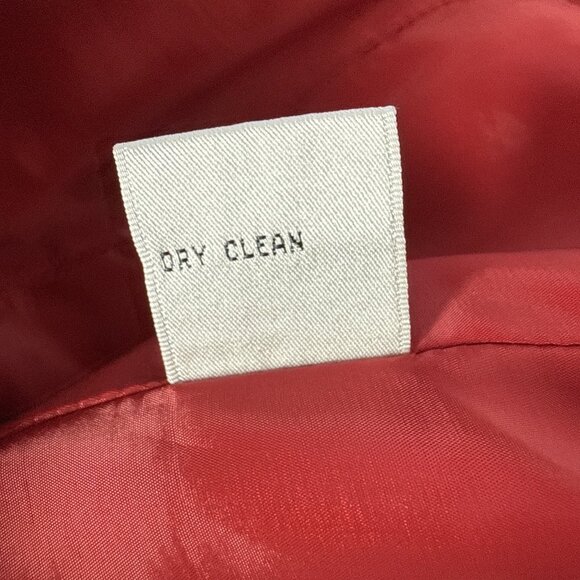 Talbots Womens Blazer Jacket Size 12 Solid Red Button Pockets Stretch Wool Blend - Picture 11 of 13